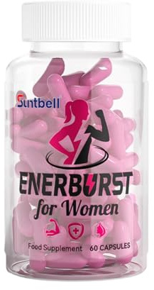Suntbell Women's Energy Supplement, Enerburst for Women with Cordyceps & Maca Root – 60 Capsules