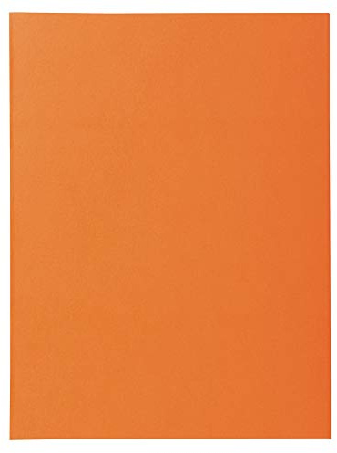 Exacompta 340007E 100er Pack Aktendeckel SUPER für DIN A4 in Pastellfarben PEFC™zertifizierte orange ideal für das Büro und Schule und die mobile Organisation