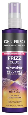 John Frieda Frizz Ease Daily Miracle Leave In Conditioner, Moisturising Conditioner Spray for Frizzy Hair, 200 ml
