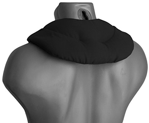 Coussin tour de cou compartimenté - Grains d´épeautre biologique - Coussin thermique pour la nuque- Coussin cervicales - noir