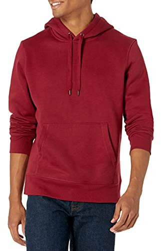 Amazon Essentials Sudadera con Capucha (Disponible en Tallas Grandes) Hombre, Rojo Oscuro, XL