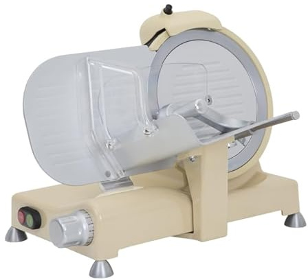 RGV Luxury 25 Ivory Edition Elektro 140 W Aluminium Elfenbein Aufschnittmaschine Allesschneider (Aluminium, Elfenbein, 530 mm, 480 mm, 375 mm, 14 kg)