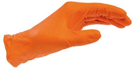 Wurth - Guanti monouso in nitrile, 5 paia, taglia L, colore: arancione