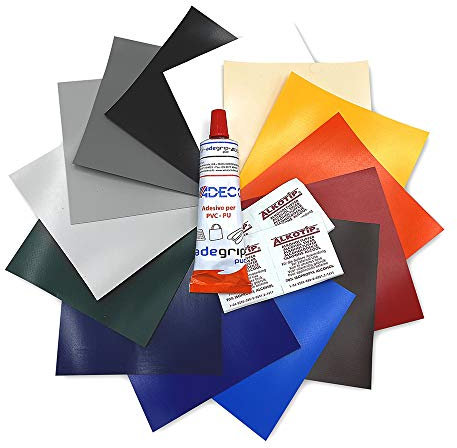 Juego de reparación para lonas de camiones y remolques, incluye adhesivo | Dimensiones: 50 x 50 cm