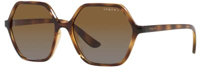 Vogue Eyewear Damen VO5361S Sonnenbrille, Dark Havana/Polar Brown Gradient, 55 mm