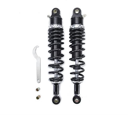 Hegeiisy 320mm 12.6 Pouce 7mm Printemps Universel Moto Air Amortisseur Arrière Suspension ATV Quad Scooter Dirt Bike Pour CBR600 400 500 YZF XC EXC XCF Noire Argent