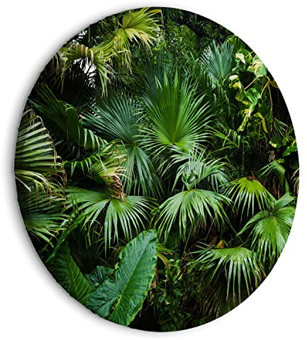 murando - Leinwandbild Monstera Dschungel, 80x80 cm, 1-teilig, Schlafzimmer | Hochwertige Leinwand, sofort aufhängbar, ideal fürs Wohn- oder Schlafzimmer, wasserfest und lichtecht, langlebig, stilvoll