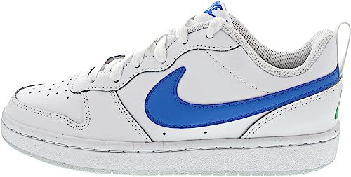 Nike Court Borough Low 2 Sneaker, Bianco Blu, 37.5 EU
