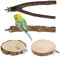 4 Stück Sitzstangen für Vogelkäfige, Vogel Spielzeug Set, Vögel Ständer Spielzeug, Vogelstange aus Holz, Vogelkäfig Zubehör für Wellensittich Kanarienvogel Nymphensittich Agaporniden