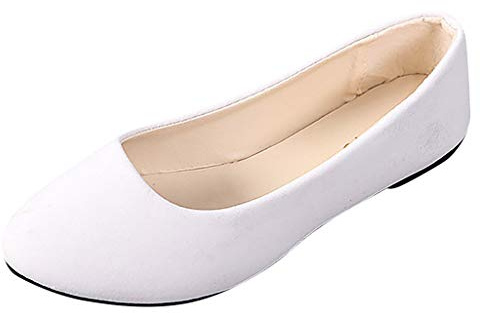 Women's Slip On Flat Walking Ballerina Shoes Casual Work Office Comfortable Cute Shoes Ladies Flat Pumps UK Size Slip On Loafers Ballet Ballerina Dolly Shoes