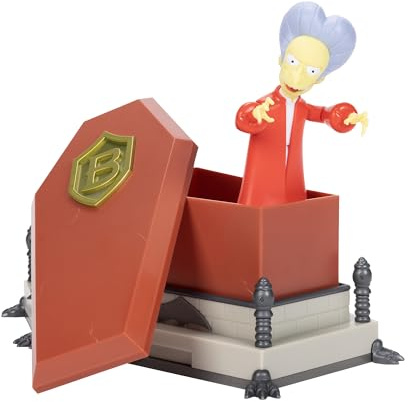 Los Simpsons - Figura Burns Vampiro de 13 cm Totalmente articulada - Figura Coleccionista de los Simpsons - Incluye Accesorios - para Niños 3 Años +