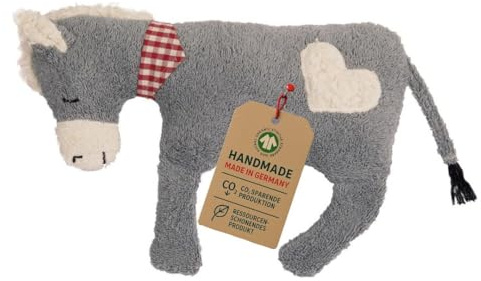 Efie Dinkelkorn-Bio Wärmekissen Esel grau, kontrolliert biologischer Anbau (organic), Made in Germany, nachhaltig - GOTS zertifiziert
