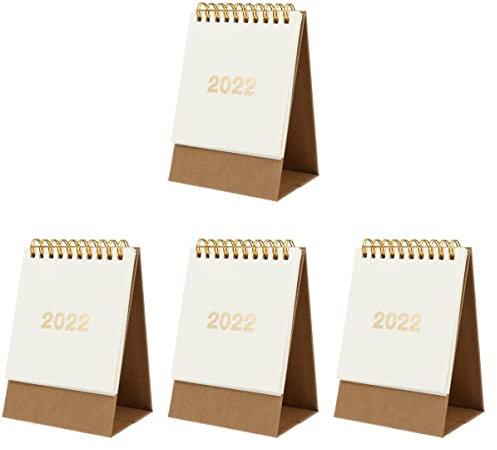 8 Stück 2022 2022 unbedruckter Tischkalender 2022 Mini-Kalender Planer, Kalender, kleiner Kalender 2022, Desktop-Ornament, Taschenkalender, weißes Papier, magnetisch, Klappetui, Wochenkalender,