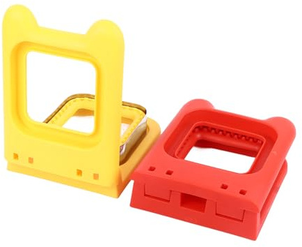 sandwichs carré en Acier Inoxydable, 2 Pièces, bordure Rouge, Scellant, Molde pour Pain grillé, Emporte-pièces