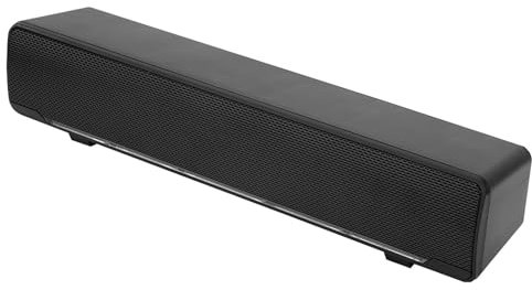 Ejoyous Barre de son portable stéréo avec câble USB - Lecteur de musique - Bass Surround - Prise audio 3,5 mm - Pour PC, téléphone portable, ordinateur portable, téléviseur, tablette, MP3, MP4 - Noir