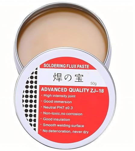 50g Lötpaste,1 Stück Lötflussmittel, Flussmittel Löten, Lötfett Flussmittel, Lötflussmittel, Zinnpaste, Lötdocht, Lötpaste(bleifrei)