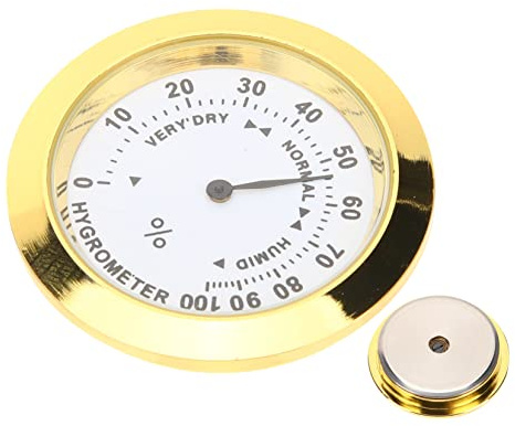 Hygrometer Instrument Care Humidity Meter for Violin Case | Golden Alloy, No Batteries Needed, Easy to Use and Carry, Simple Elegant Design for Musical Instruments