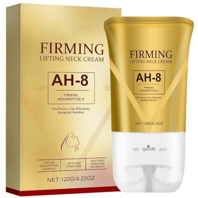 AH-8 Firming Neck Cream, Firming Neck Cream With Roller, Hals und Dekollete Creme mit Hexapeptide, zur Reduzierung von Falten, für Glatte & Jugendliche Haut,120g