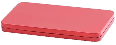 Aoktorkit 17 x 9 x 1,5 cm scatole rettangolari in latta con coperchio, contenitori vuoti in metallo rosso per pinzette, strumenti, organizer per la casa
