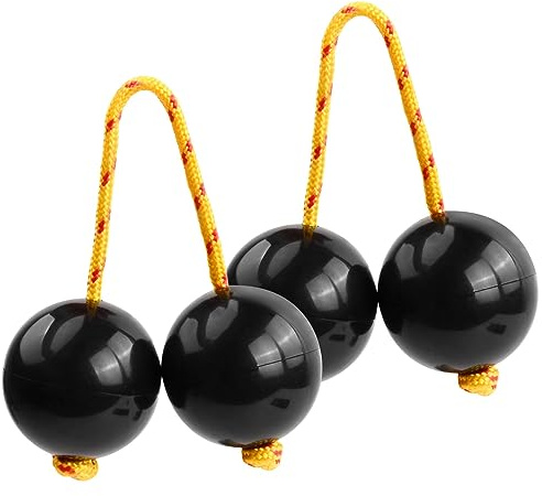 2 Paires Kashaka Aslatua Shakers Classique Africain Aslatuas Rhythmic Ball Kashaka Percussion à la Main pour Spectacle, Fêtes, Concerts