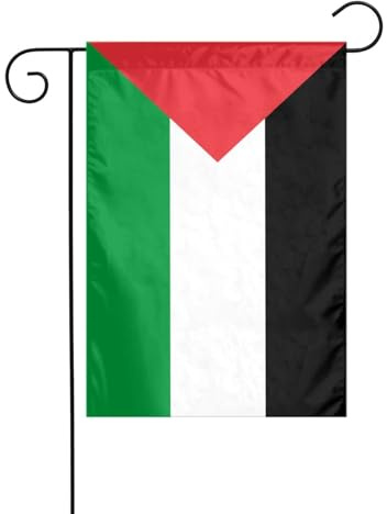 Bandiera della Palestina da giardino 30 x 45 cm verticale su entrambi i lati