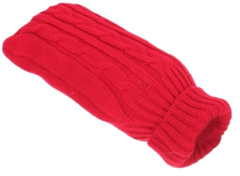 Gatuida Wärmflasche 2l aus Gummi mit Rotem Hitzebeständigem Bezug aus Polyester und Nylon Wiederverwendbar Modisch und Attraktiv für Kalte Wintertage