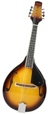 profesional Mandolina Instrumento Mandolina Profesional De 8 Cuerdas Con Botones De Cuerdas Abiertas De Madera Maciza Perfecta Para Principiantes.(Black)