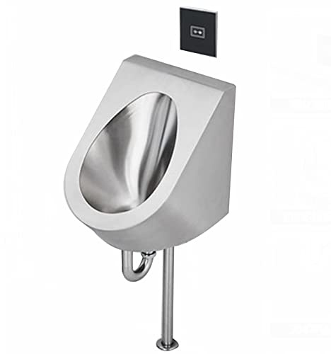 Urinarios de pared para baños modernos, inodoros domésticos de acero inoxidable 304, inodoros de inducción de pared, baños públicos comerciales pequeños con drenaje vertical, utilizados en h