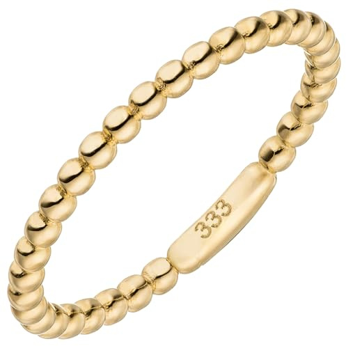 Jobo Damen-Ring Kugel Kugelring schmal aus 8 Karat 333 Gold Größe 60