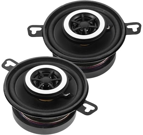 Garneck Altoparlanti per Auto 35 Pollici Coassiali Hifi a 2 Vie Tweeter Alta Efficienza Kit Aggiornamento Audio per Auto senza Danni Compatibili Impianti Stereo Aftermarket e Clacson