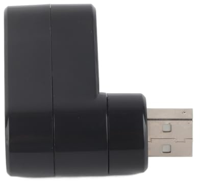 KIMISS USB Splitter Mini Estación de Acoplamiento USB 2.0 Portátil en Línea - Hub de 3 Puertos con Rotación de 180° para una Fácil Conexión