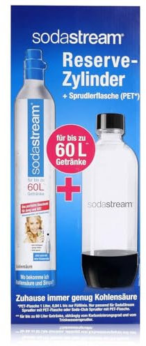 SodaStream Reservepack mit 1x CO2-Zylinder und 1x 1 L PET-Flasche