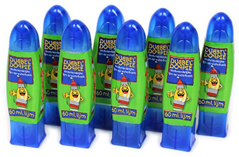 SC-HARDWARE 8er Pack Kinder Bastelkleber im Dosierstift mit 2 Spitzen / 480ml / Ungiftig