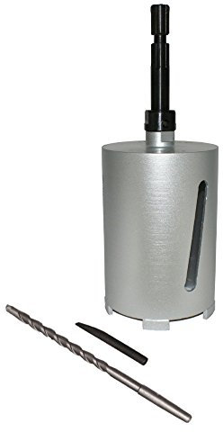 Dr. Diamond | SDS MAX Diamant Bohrkrone Dosensenker Trockenbohrer für Leichtbeton, Mauerstein & mittelharte Baustoffe mit 150 mm Nutzlänge inkl. Zentrierbohrer (Ø 82 mm)