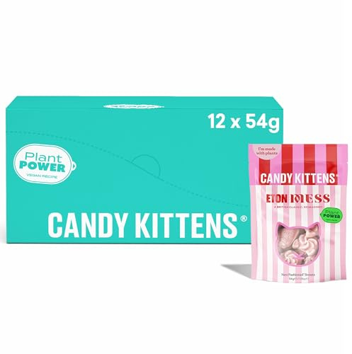 Candy Kittens Eton Mess Vegan Sweets, Vegan Treats with Fruit Juice & Natural Ingredients, Ideal for Pick and Mix Sharing, Soft & Chewy Candy, Vegetarian Sweets – 54g, Pack of 12 | Gourmet Sweets with Real Fruit Juice, No Gelatine, No Nasties - Ideal for Party Bags