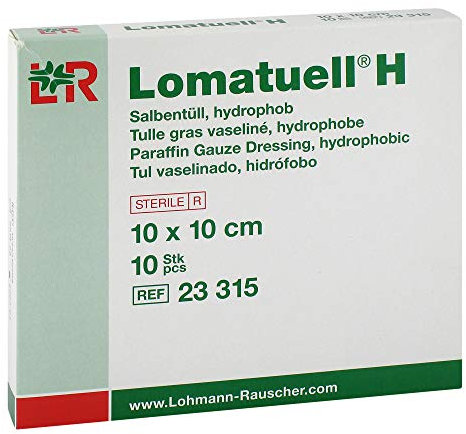 LOMATUELL H Salbentüll 10x10 cm steril