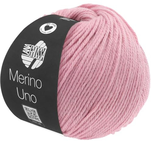 LANA GROSSA Merino Uno | Klassische Merinowolle mit Superwash-Ausrüstung | Handstrickgarn aus 100% Schurwolle (Merino) | 50g Wolle zum Stricken & Häkeln | 125m Garn FB29