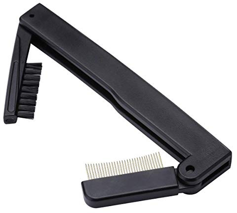 Dual-Sided Folding Mascara and Brow Grooming Tool - Lash Separator, Applicator, and Compact Eyebrow Brush