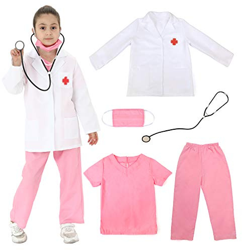 Sincere Party Barn Unisex Doktor Rollspel Kostym Doktor Fancy Dress Up Lekset Stil C 7-9år...