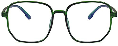 KOOSUFA Mode stora anti-blåa glasögon utan synstyrka kvinnor män retro fyrkantigt blått ljusfilter glasögon glasögonbågar datorspel anti-trötthet glasögon med etui