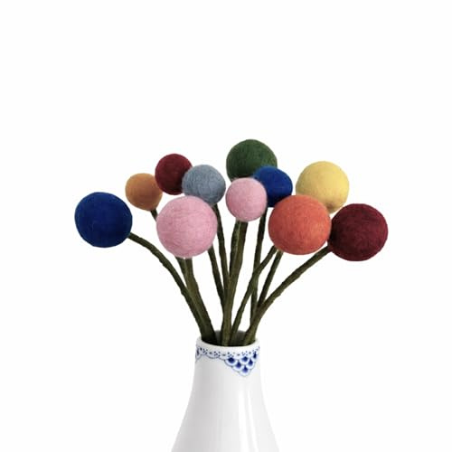 Én Gry & Sif - Filzblumen Strauß Blumen aus Filz - Blumenstrauß - Fair Trade - handgemacht (Frühling)