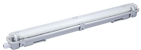 GEFOLEC 410002 - Tubo LED (60 cm, IP65, 1 x 9 W, PC), color blanco