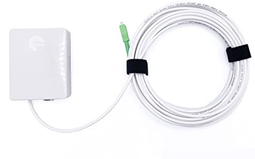 Elfcam® - Cable Fibre Optique Renforcé SC/APC à SC/APC Simplex Monomode (3,0mm), Equipé d'une PTO pour Box Fibre (45M)