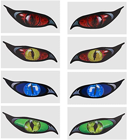 Be In Your Mind 4 par bil onda ögat klistermärken PVC bil klistermärke dekal reflekterande motorcykel auto dekoration klistermärken vindruta dekoration 15 x 5,7 cm röd blå grön gul