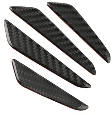 4 stück Schwarz Kohlefaser Auto Auto Tür Bump Protector Aufkleber für Auto SUV Pickup Truck etg., Aufkleber Autotür Kantenschutz Aufkleber Türkantenschutz Stoßschutz Türschoner Kompatibel