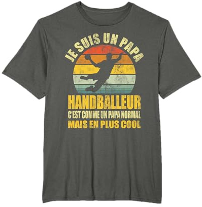 Handballeur Papa Cadeau Joueur de Handball Handballeurs T-Shirt