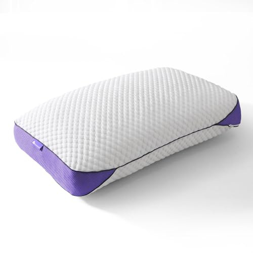 HOMELAB Adjustable Shredded Memory Foam Pillow Queen Size, Cooling Bed Pillow for Sleeping with Removable Cover, Medium Pillow for Side Stomach & Back Sleepers, 1 Pack 20x28