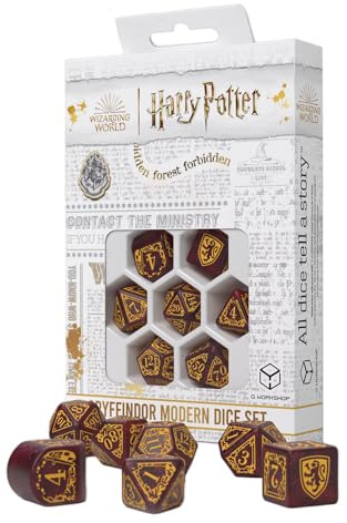 Q WORKSHOP Harry Potter pack dés Grifondoro set di dadi moderni - rosso (7)
