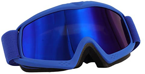 Hztyyier Schneebrille, HD-Beschichtungsgläser, Skibrille, Stoßfest, Klettern, HD-Weitsicht, für Jungen (Blau)