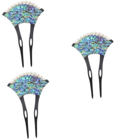 Ipetboom 3pezzi Fermaglio Per U-shape Acrilico Con Design Vintage Accessorio Elegante Per Donne e Ragazze Per Cerimonie e Occasioni Speciali